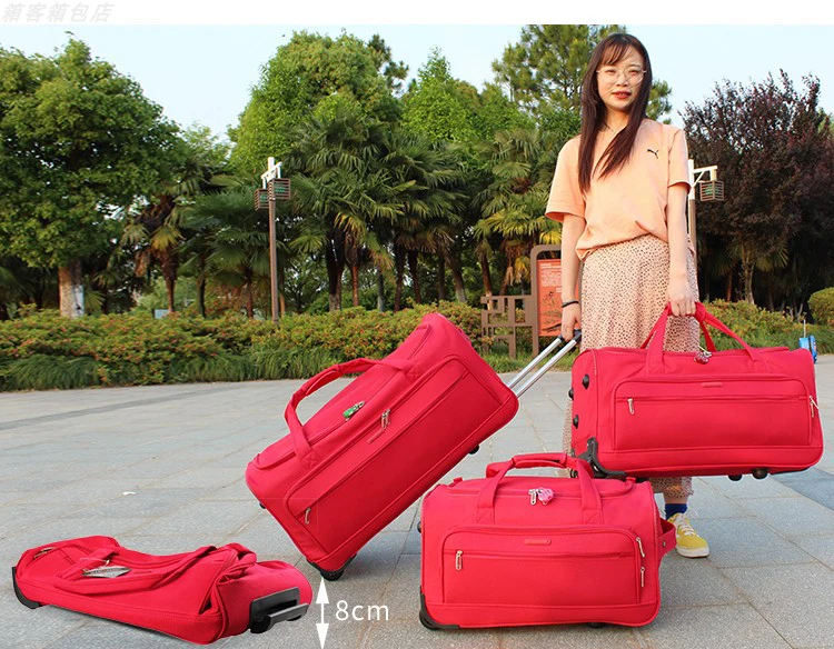 Водонепроницаемая дорожная сумка большой емкости, складные чемоданы, колеса, женская сумка для багажа, 24/28 "32", мужской рюкзак, сумка на