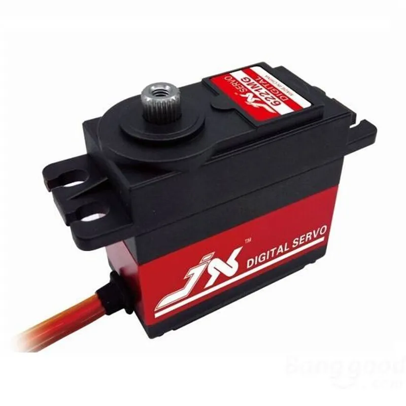 

JX PDI-6221MG 20KG High voltage 4.8V-6.0V Large Torque Digital Coreless Servo metal shell For 1/10 1/8 rc hsp FS TRAXXAS Truck