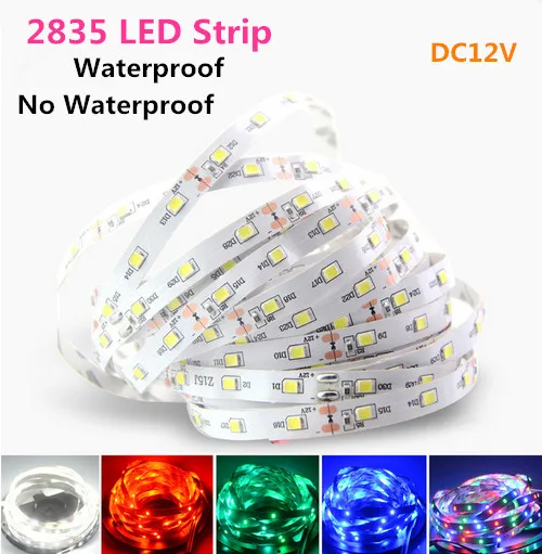 

5M/LOT LED Strip 2835 60 LED/m DC12V Flexible LED Light White / Warm White / Red / Green / Blue