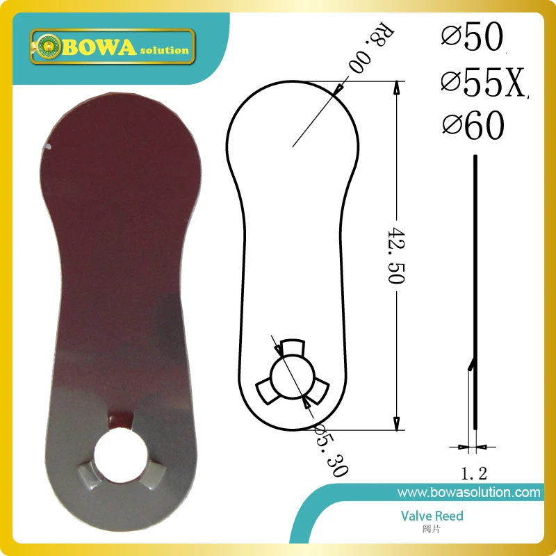 

50mm discharge valve reed for in dia.50, 55 and 60 Bitzer valve plate kits