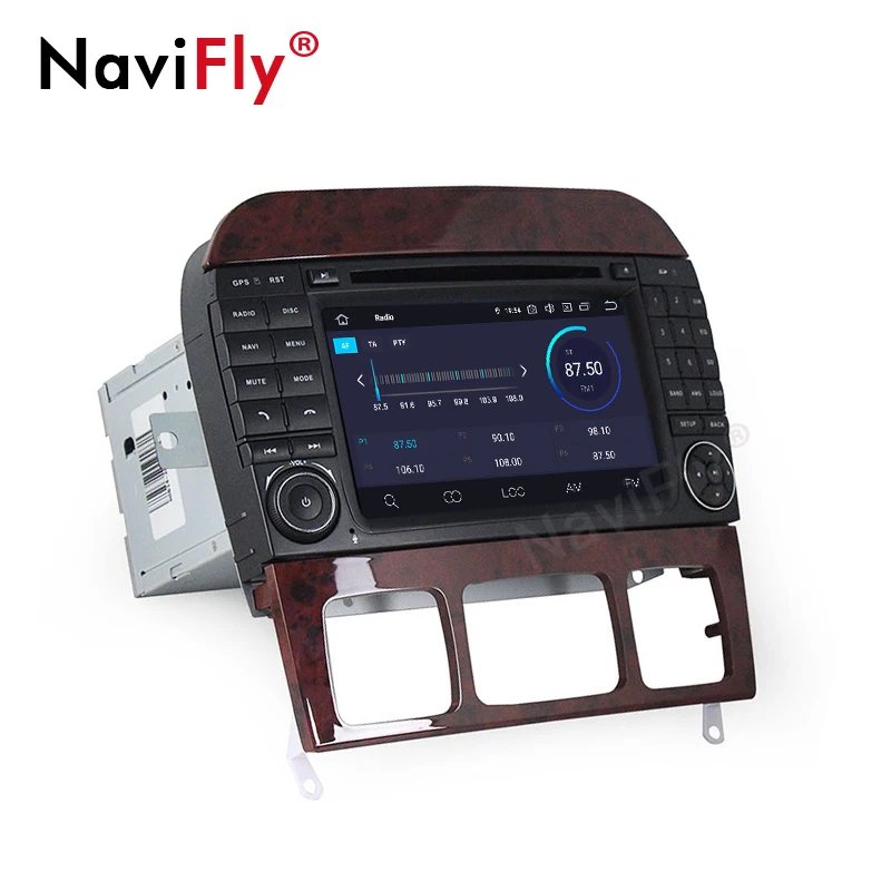 Cheap NaviFly IPS Screen DSP Android9.0 2din Multimedia for Mercedes/Benz S Class W220 S280 S320 S430 S500 S55 W215 CL600 CL55 5