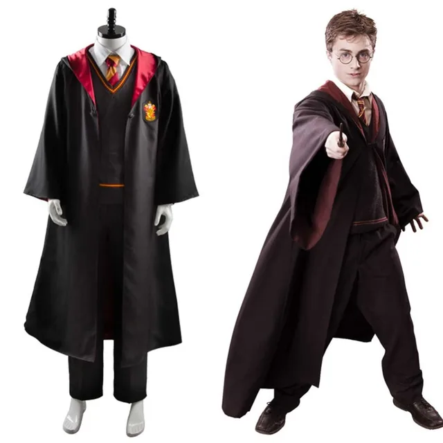 gryffindor robe uniform cosplay costume adults halloween carnival costume party costume for women men full set