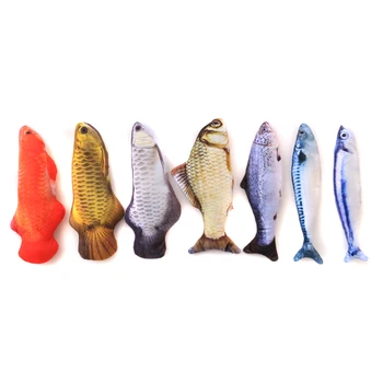 

3D Artificial Fish Plush Sleeping Cushion Cat Scratch Board Catnip Playing Toys FJ88