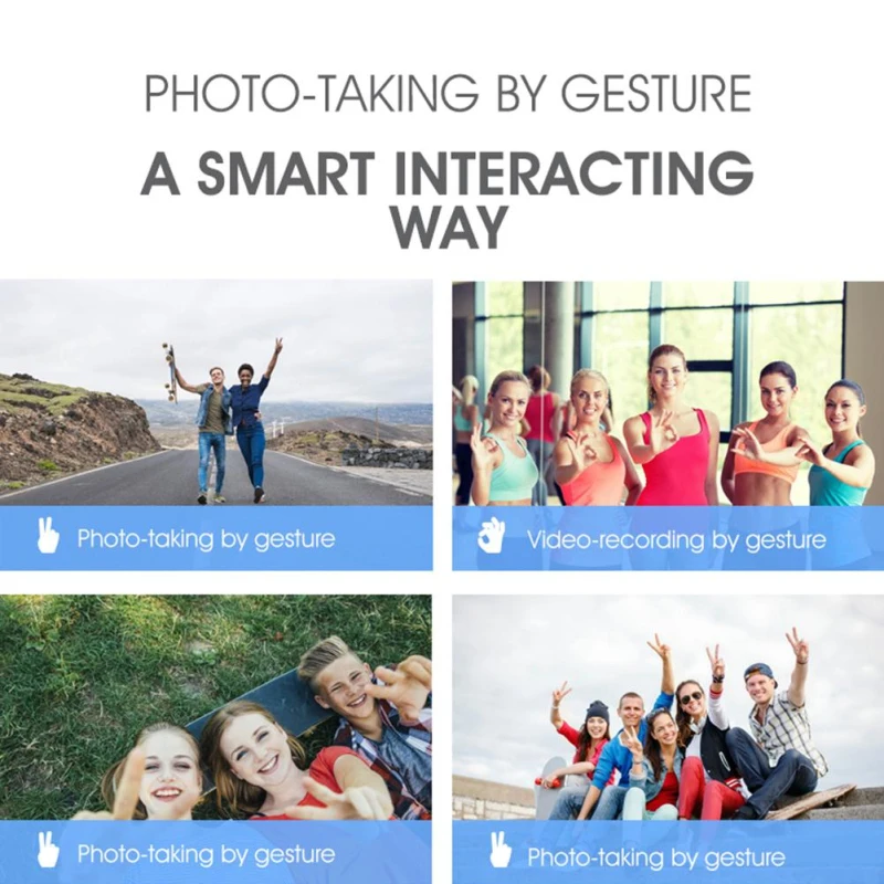 Do the V-sign to take pictures! Wifi FPV control Smart drone with 1080P HD camera and follow me function Air Gesture VS XS809W