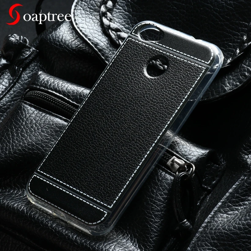 

Soaptree Cases Silicone For ZTE Blade A6 5.2inch Case Litchi Soft TPU For ZTE Blade A6 Case Anti-Knock Covers Housings Shell