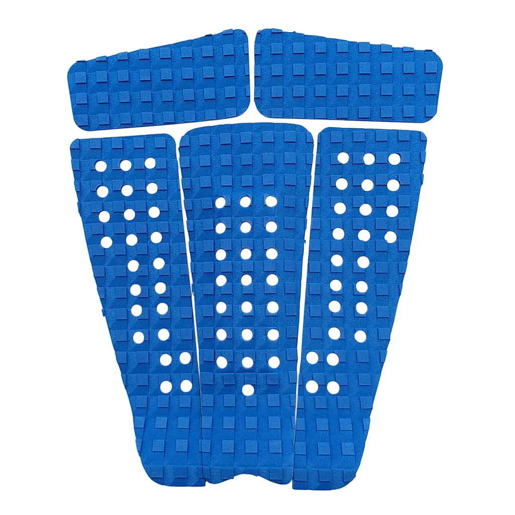 5 Pieces Square Grooved EVA Surfboard Skimboard Longboard SUP Traction Deck Grip Tail Pad Trimmable Sheet Accessories