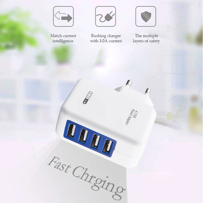 Сетевое зарядное устройство с 4 USB портами 3 1 А|adapter for samsung|charging adapterfast charging adapter |