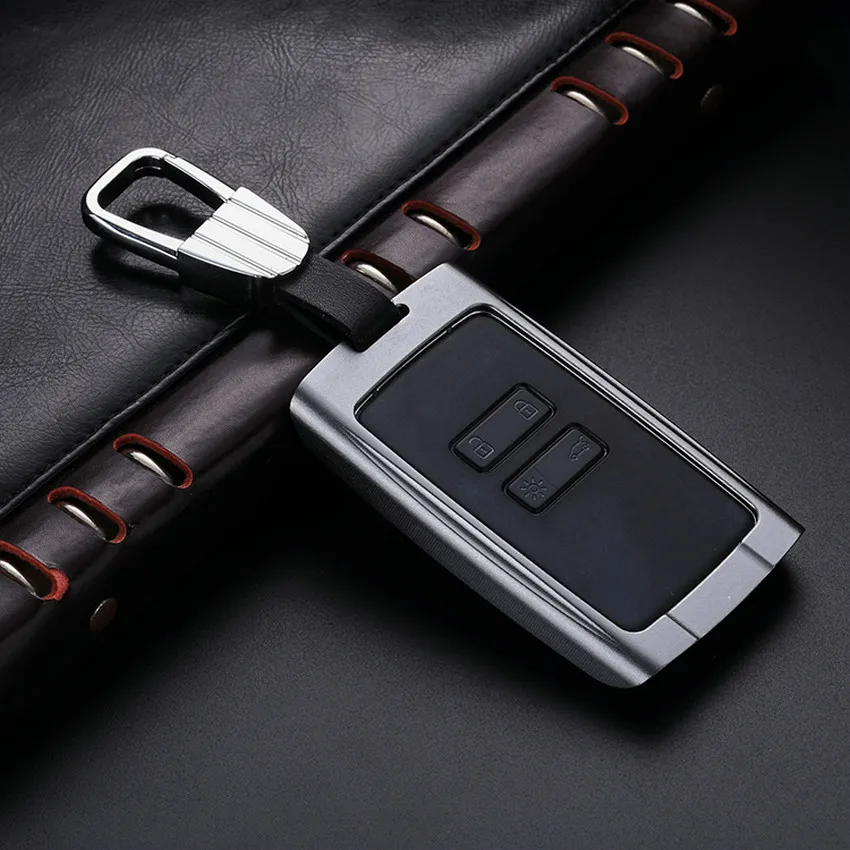 

MICOCHE Elegant Aluminium Alloy Car Key Case Cover for Renault Koleos Kadjar 2017 2016 Auto Key Scratches Proof Protector