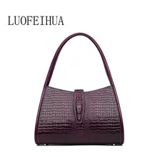 LUOFEIHUA новая кожаная сумка в этническом стиле женская модная сумочка с крокодиловым узором женская брендовая сумочка