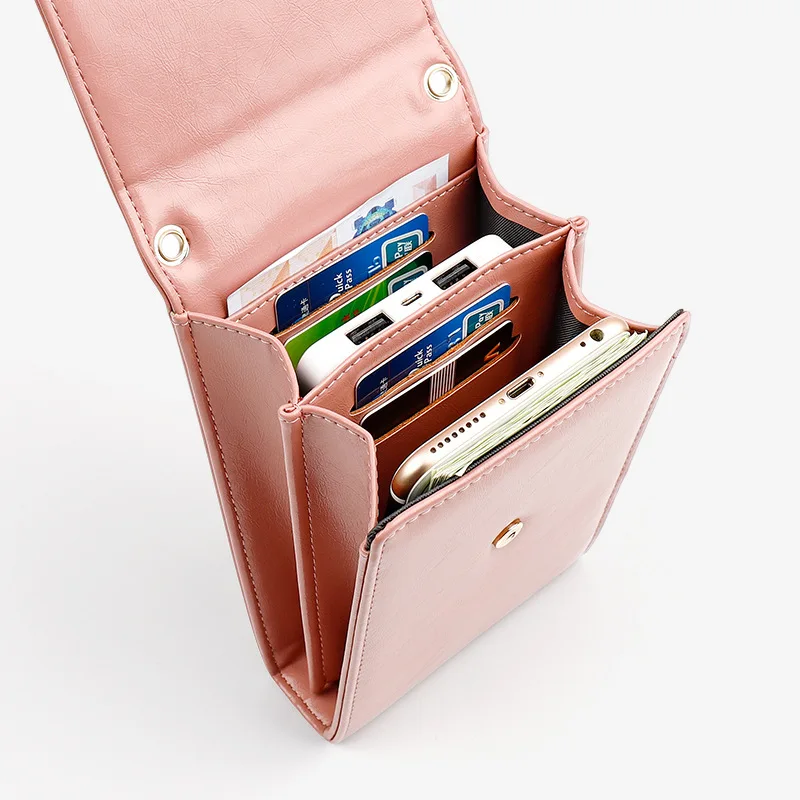  Luxury Women Phone Messenger Bag Leather Mini Summer Shoulder Bags Ladies Coin Purses Crossbody Bag - 33021856564