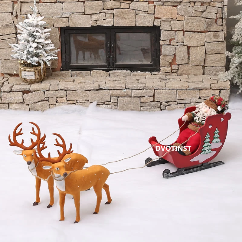 Dvotinst новорожденный реквизит для фотосъемки деревянные рождественские Санки автомобиль Deers набор детской съемки Fotografia аксессуар Студия фото реквизит