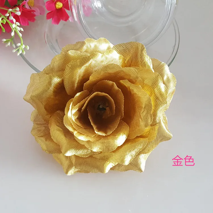1 шт 10 см Шелковый цветок Серебряная роза искусственный цветок голова свадебное украшение DIY ВЕНОК Подарочная коробка Скрапбукинг Ремесло поддельные цветы