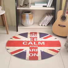 EHOMEBUY, ковер, британский флаг, сохраняющий спокойствие, круглый ковер, противоскользящий, для дома, отеля, гостиной, пола, украшение, принт