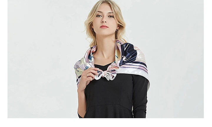 FURTALK 90*90 см роскошный бренд женский атласный шелковый шарф женский европейский стиль с принтом на голову квадратные шарфы летние шали для дам