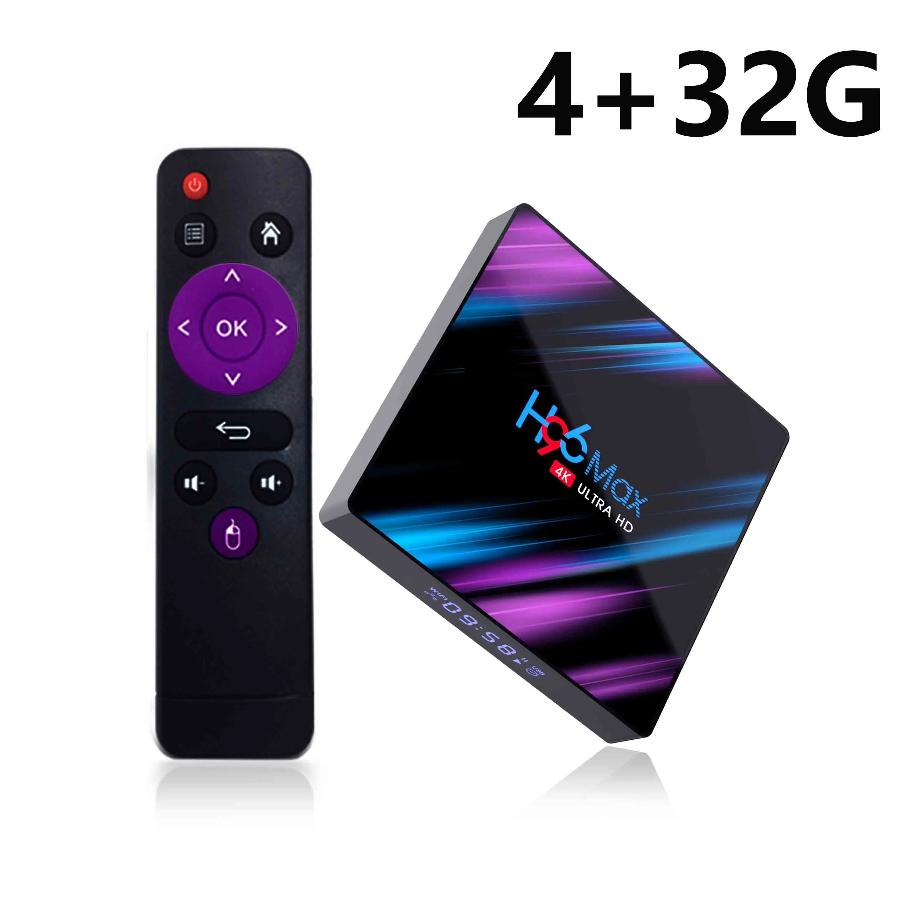 CRENOVA Android 9,0 Rockchip tv Box RK3318 4 GB H.265 4 K HDR 60fps Netflix Google Play телеприставка медиаплеер - Цвет: 4G  32G