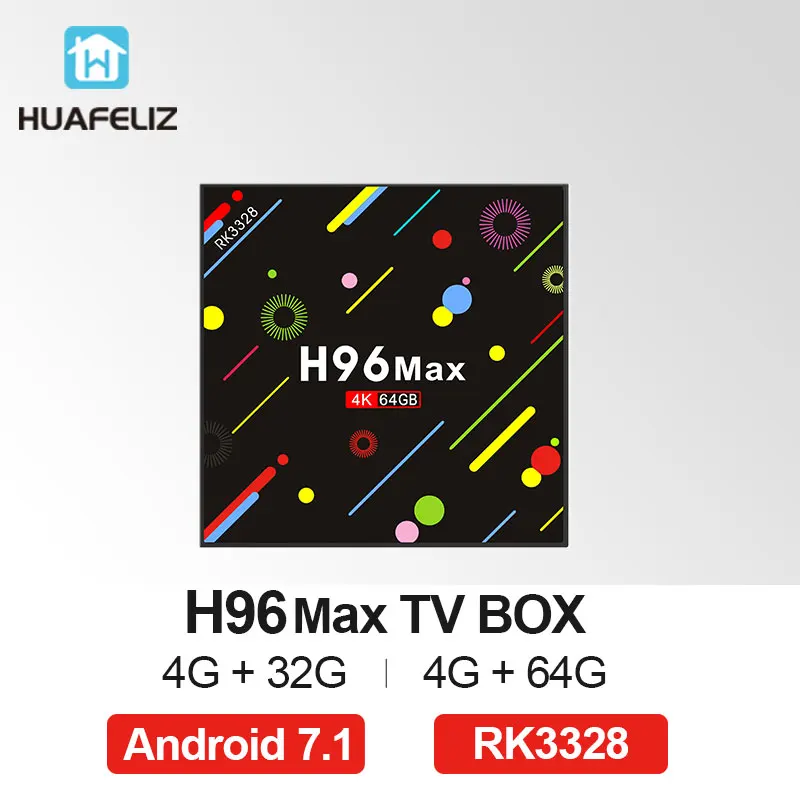 

H96 MAX H2 Android 7.1 TV Box 4GB 32GB/ 64GB RK3328 Quad Core 4K Smart Tv box BT 4.0 2.5G/5G WIFI set-top box PK x92 X96