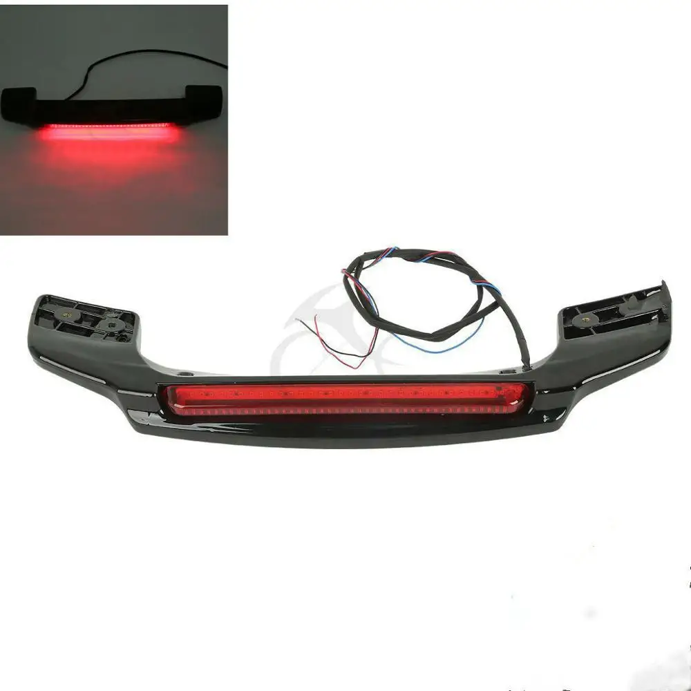 

Motorcycle Red LED Trunk Light Spoiler For Harley Touring King Electra Glide FLHT Razor Chopped Tour Pak 97-13 12