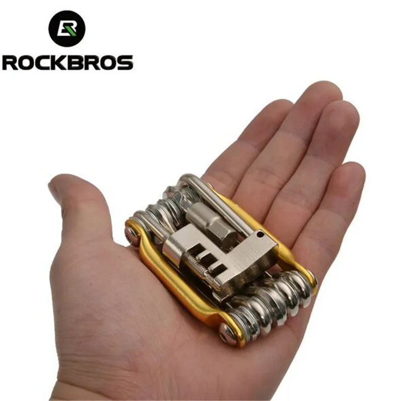 cheap ROCKBROS Mini Repair Pocket Folding Tool 11 in 1 Bicycle Mountain Road Bike Tool Set Cycling Multi Repair Tools Kit