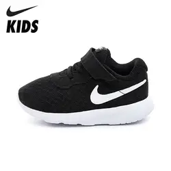 NIKE Kids TANJUN Новое поступление детская повседневная обувь унисекс Уличная обувь для бега дышащие кроссовки с липучкой 818383-011