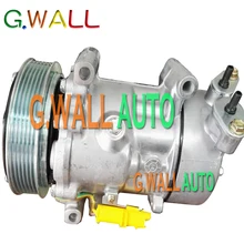 Компрессор кондиционера Sanden SD6v12 1449 1450 9671456680 9655191680 для peugeot 206 307 Citroen Fiat peugeot 206 Компрессор переменного тока