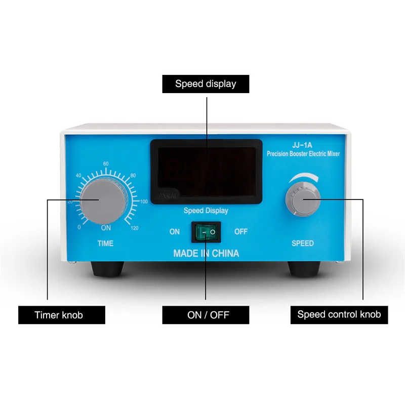 Digital Electric Laboratory Stirrer 0-3000rmp Scientific Instrument  Mixer Liquid Mixing With Two Stir Bar Timing Adjustable (3)