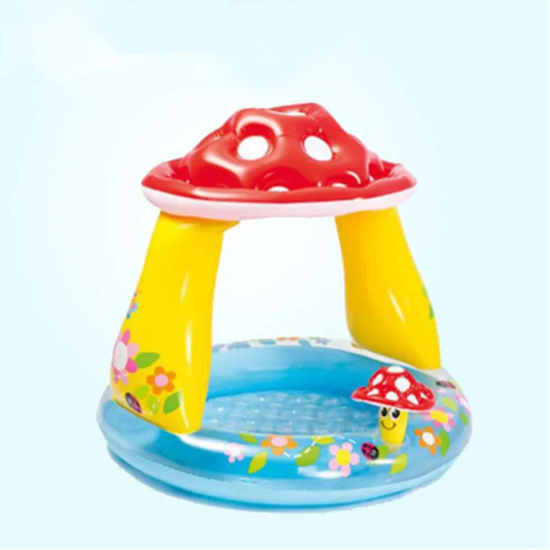

Creative Sea Ball Pool Round Thicken PVC Baby Inflatable Swimming Pool Cute Mushrooms Model Round Sun-shade Paddling Pool G968