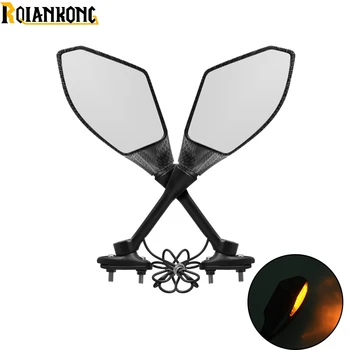 

For Yamaha T-Max 500 T-Max 530 XJ6/DIVERSION XJR 1300/Racer XSR 700 900 Motorcycle Rearview Mirrors With Turn Signal LED Light