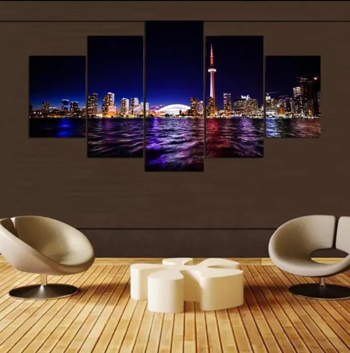 5 шт. холст печать Toronto City настенные художественные панели для домашнего декора