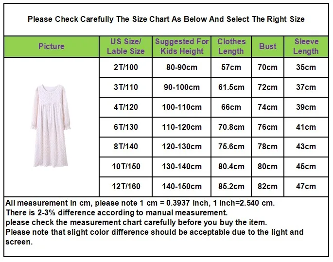Princess nightgowns for girls sleepwear night dress child pajamas size