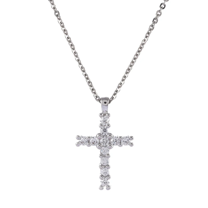 European Fashion rhinestone crosses religious pendant Necklace For font b Women b font font b Accessories