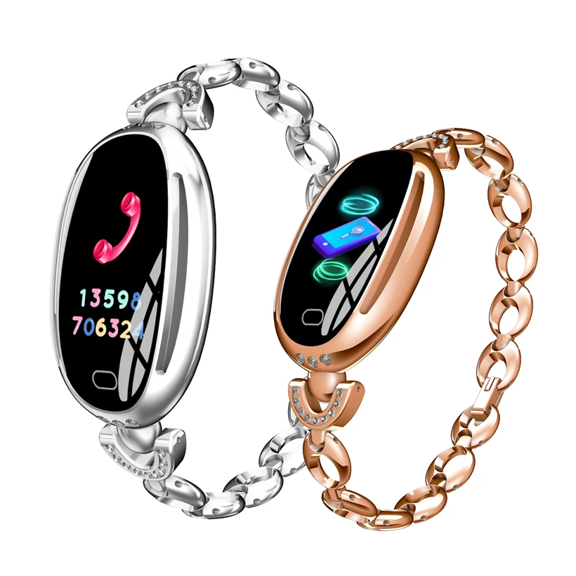 

E68 Luxury smart watch Women 2019 ladies bracelet IP68 waterproof heart rate monitor fitness tracker smart watch for iOS Android