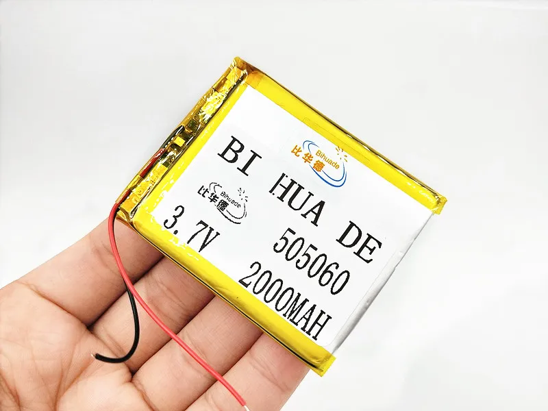 3,7 V литий-полимерный аккумулятор gps навигации 505060 2000 mah Li-Po Перезаряжаемые Батарея для MP4 MP5 DVD для мобильного телефона, планшета, ПК