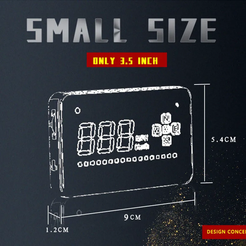 Pаспродажа GEYIREN A2 дисплей на голову font b gps b font Цифровой Автомобильный спидометр авто лобовое стекло проект Спидометр font b gps b font hud Дисплей на голову автомобили