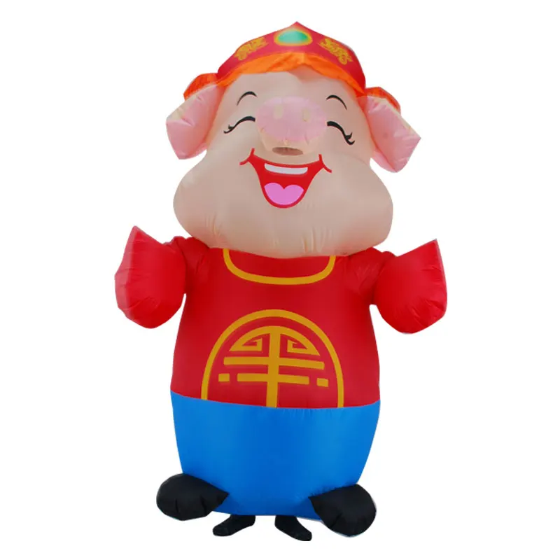 Traditional Chinese Style Happy Pig Inflatable Costume (2)