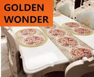 Новое поступление европейские современные роскошные вышитые коврики для стола