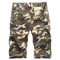 2018 военные камуфляж грузовые шорты летние модные камуфляжные мульти-карман Homme армейские повседневные шорты бермуды Masculina 29-38