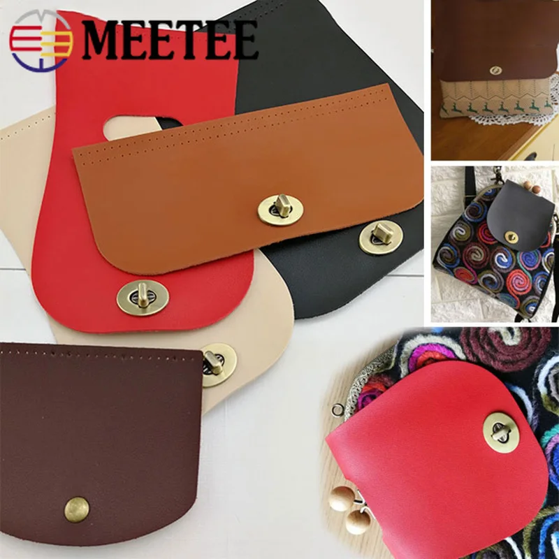 

Meetee 1/5pcs Leather Bags Cover Lock Buckles Manual Sewing Twist Lock DIY Hardware Craft Wallet Purse Accessories BF063