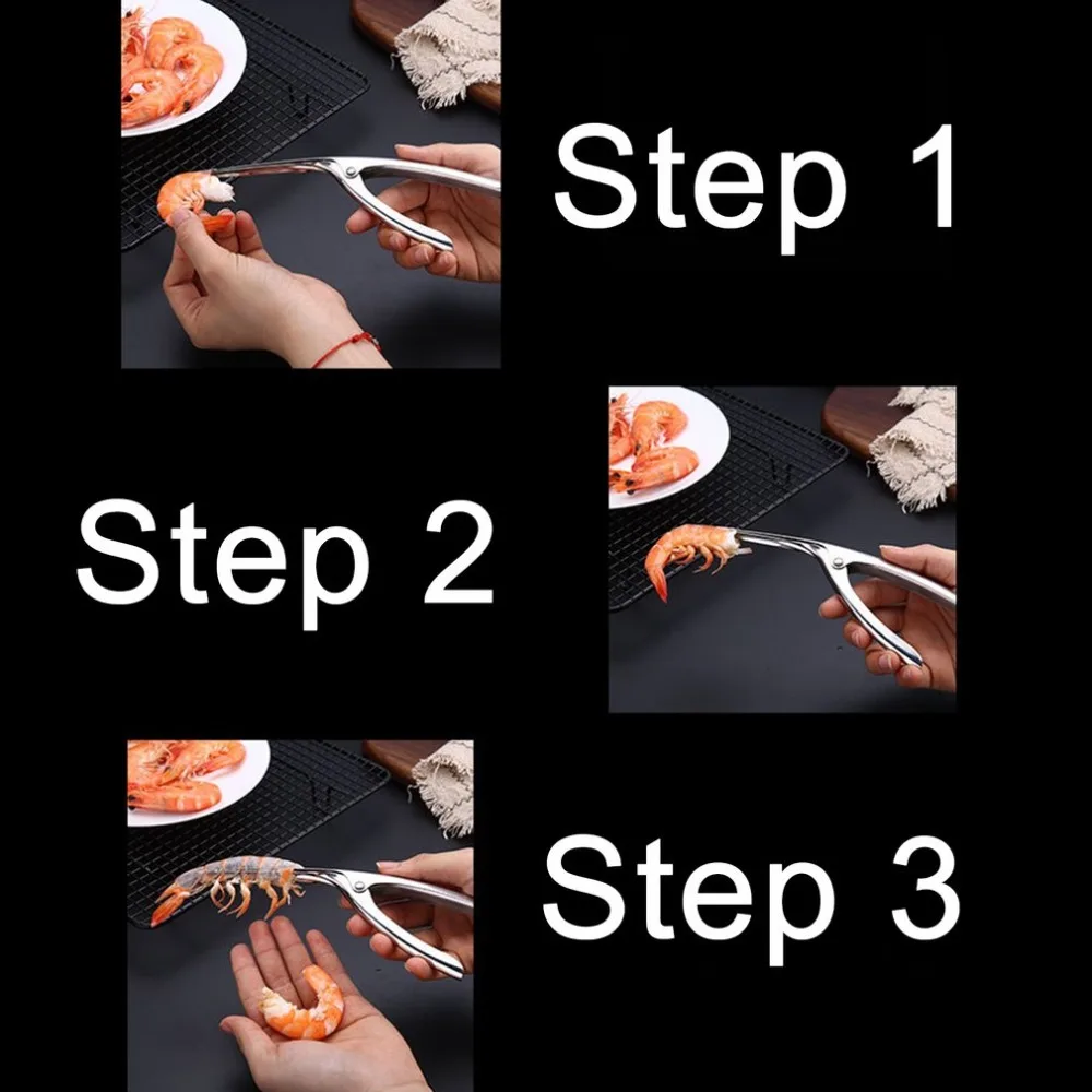 Портативный нож для креветок машина для разделки креветок из нержавеющей стали устройство для очистки эргономичная ручка Креативные кухонные инструменты для морепродуктов