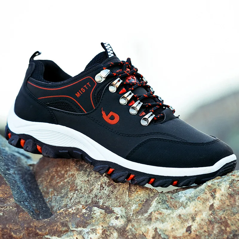 

Men Hiking Shoes Lace Up Dropshipping Men Comfort High Quality Low Top Outdoor Shoes Athletic Mountain Shoes