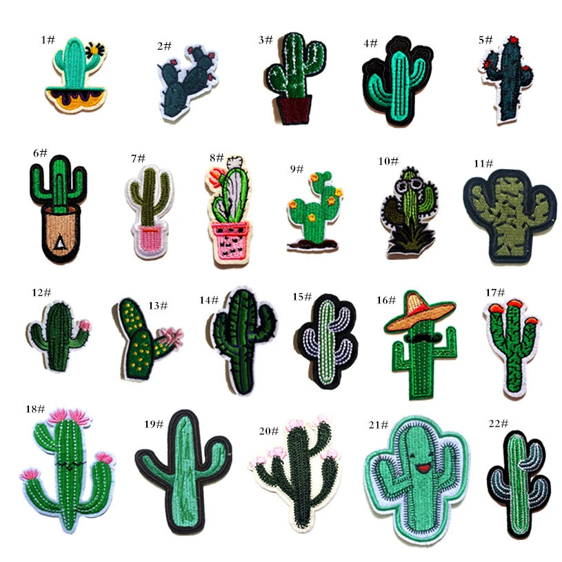 Cactus Family Embroidered Patch Lovely Plant Cartoon Iron On Patches Kids Badge Diy Cloth Accessories Wholesale Cartoon Iron On Cartoon Iron On Patchesiron On Patches Aliexpress