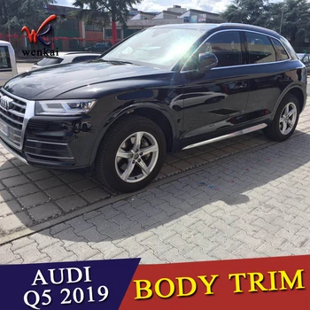

WENKAI For Audi Q5 2019 ABS Chrome Side Door Body Molding Trim Ring Car Accessories Styling 4PCS