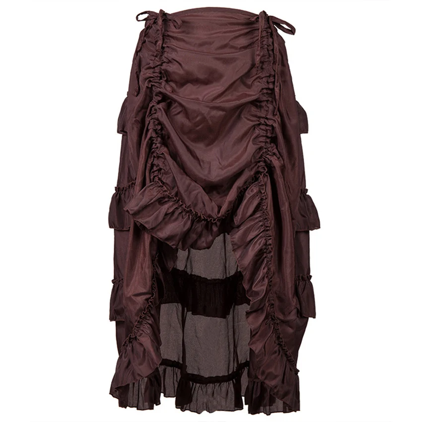 Женские вечерние юбки пирата для косплея на карнавал, Хэллоуин, готический стиль Ренессанса, стимпанк, плиссированные средневековые юбочные танцевальные костюмы