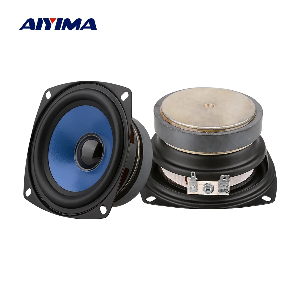 

AIYIMA 2Pcs 3.5 Inch Full Range Audio Speakers Column Portable Fever Sound Speaker 4 Ohm 20 W Loudspeaker DIY Home Theater