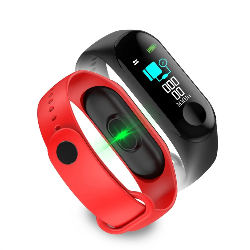 

M3 Color Screen Kids Women Wristband Blood PressureHeart Rate Monitor Smart Watch Pedometer For Android IOS 15J Drop Shipping