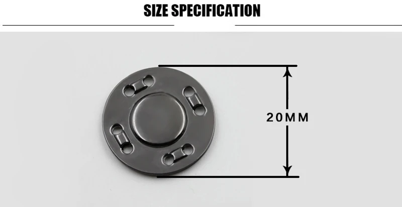 Горячая Распродажа Высокое качество 20 мм Металлические Магнитные Кнопки для пальто сумка Аксессуары для одежды Скрапбукинг DIY Швейные Кнопки