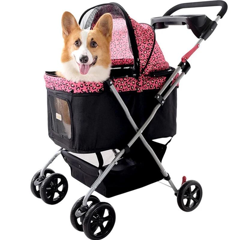 French Style Dog Carrier Cart Dog Stroller Folding Dog