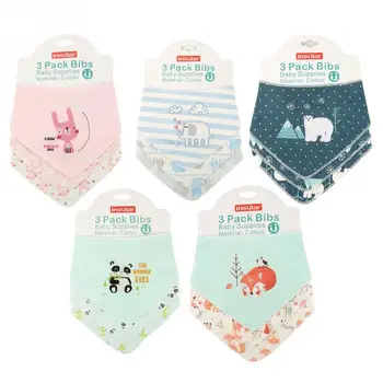 

Insular Baby Bibs Soft Comfortable Triangle Cotton Print 2018 Newborn Baby Bibs Reusable Washable High Quality Baby Accessories