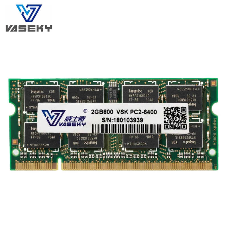 

Vaseky RAM DDR2 2GB 800MHz Memory Laptop Notebook PC2-6400