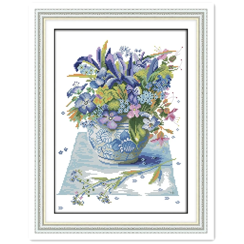 

Blossom (3) Embroidery Cross Set Chinese Counted Cross Stitch Patterns Kits DIYSet DMC Cross Stitch Fabric Painting Home Decor
