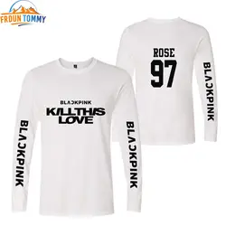 KILL THIS LOVE Blackpink модные длинные футболки для женщин/мужчин хит модных продаж Новое поступление Высококачественная уличная футболка рубашка